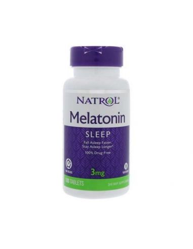 MELATONINA NATROL 3mg Time Release 100 tabletas