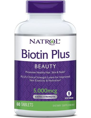 Natrol Biotin Beauty Plus 5.000 mcg 60 tabletas