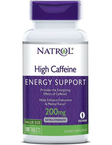Natrol High Caffeine 200 Mg 100 Tabletas