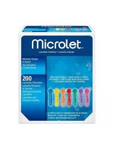 MICROLET 200 LANCETTES COLORÉES