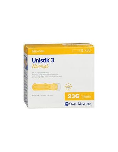 UNISTIK 3 NORMAL 100 LANCETAS DE SEGURIDAD