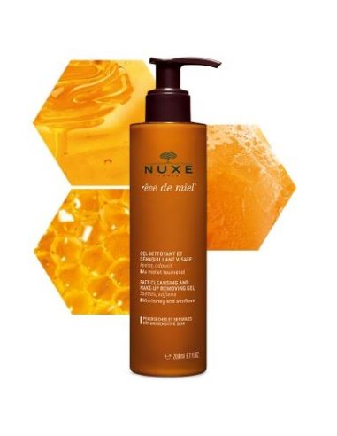 NUXE Gel Limpiador y Desmaquillante facial 200ML Rêve de Miel®