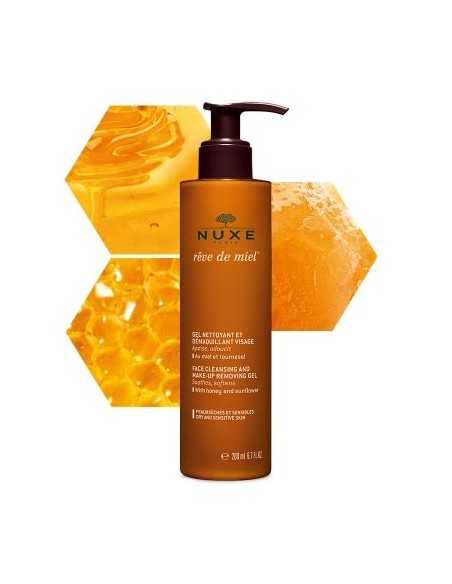 NUXE Gel Limpiador y Desmaquillante facial 200ML Rêve de Miel®