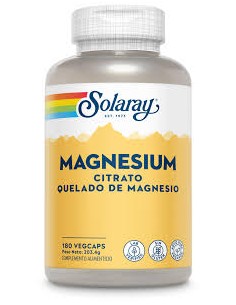 SOLARAY MAGNESIUM CITRATO QUELADO DE MAGNESIO 180CAP
