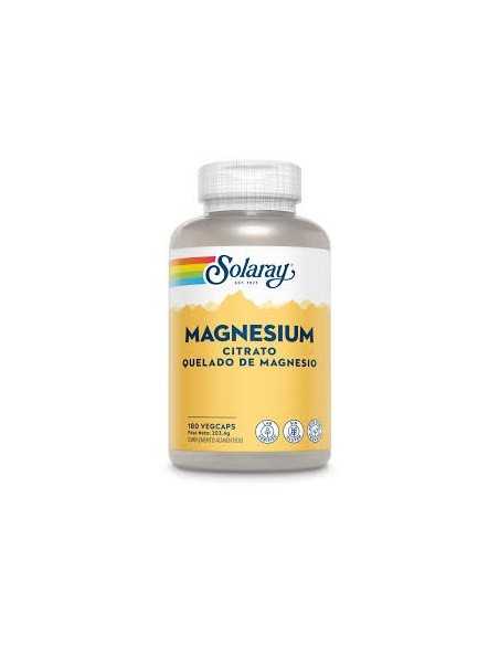SOLARAY MAGNESIUM CITRATO QUELADO DE MAGNESIO 180CAP