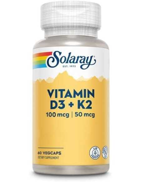VITAMINA D3+K2 60 VEGCAPS SOLARAY
