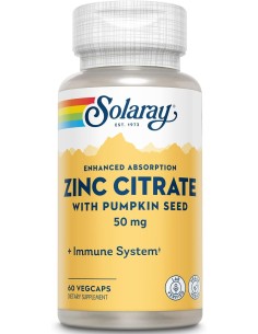 SOLARAY ZINC CITRATO 50MG 60 VEGCAPS