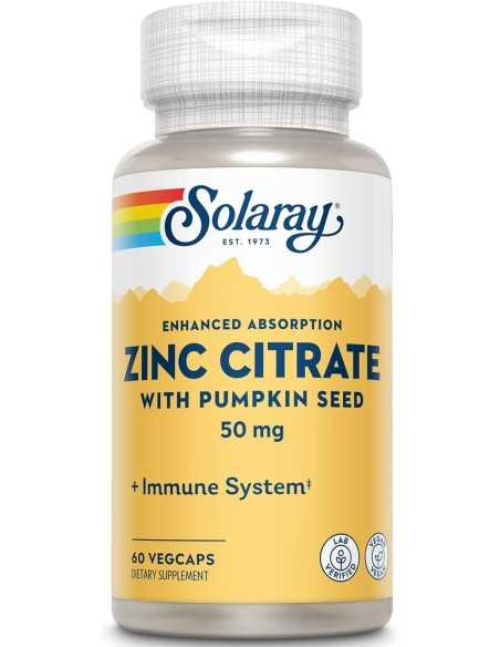 SOLARAY ZINC CITRATO 50MG 60 VEGCAPS