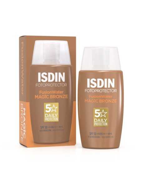 ISDIN Fusion Water MAGIC Bronze SPF 50 – Protector Solar Facial con Color Bronceado