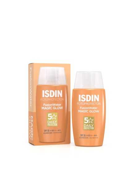 ISDIN Fusion Water MAGIC Glow SPF 30 – Protector Solar Facial con Efecto Luminoso