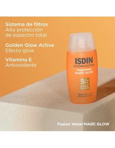 ISDIN Fusion Water MAGIC Glow SPF 50 – Protector Solar Facial Luminoso