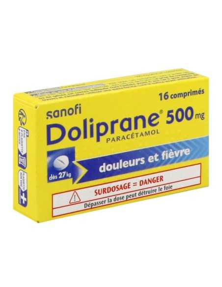 Doliprane 500 mg – Analgésico y Antipirético (16 comprimidos)