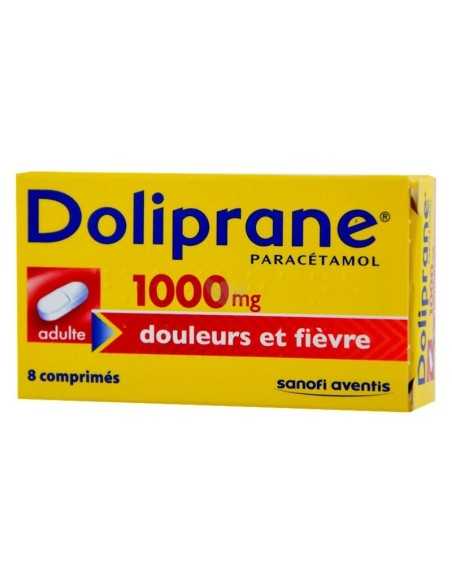 Doliprane 1000 mg – Dolor y Fiebre (8 comprimidos)