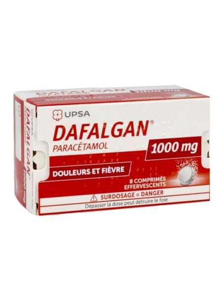 Dafalgan 1000 mg Efervescentes – Alivio Rápido de Dolor y Fiebre (8 u)