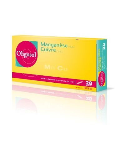 Oligosol Manganeso Cobre 28 ampollas de 2ml Labcatal